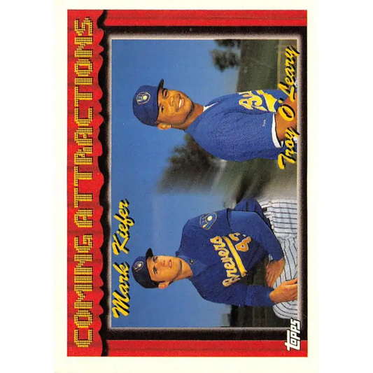 1994 Topps #770 Mark Kiefer/Troy O’Leary EX Excellent Milwaukee Brewers Baseball Card