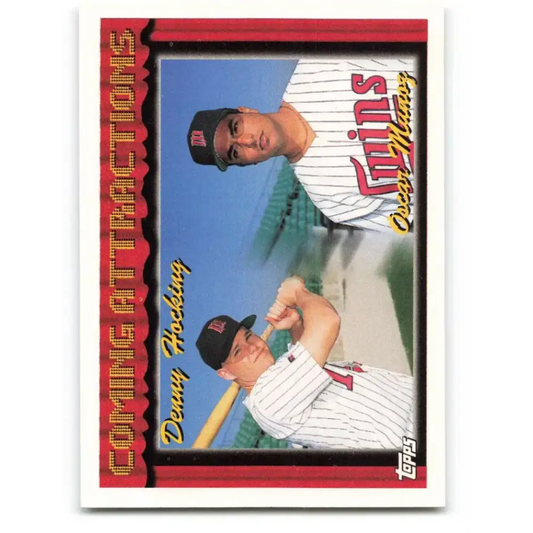 1994 Topps #771 Denny Hocking/Oscar Munoz EX Excellent RC Rookie Minnesota Twins Baseball Card