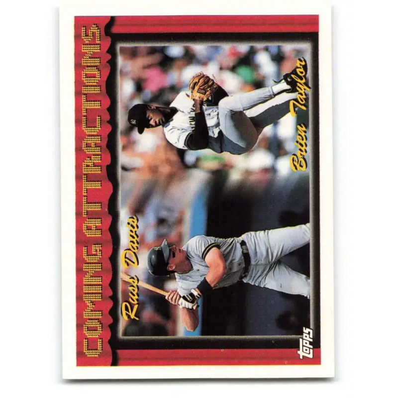1994 Topps #772 Russ Davis/Brien Taylor EX Excellent New York Yankees Baseball Card - Baseball Card Single