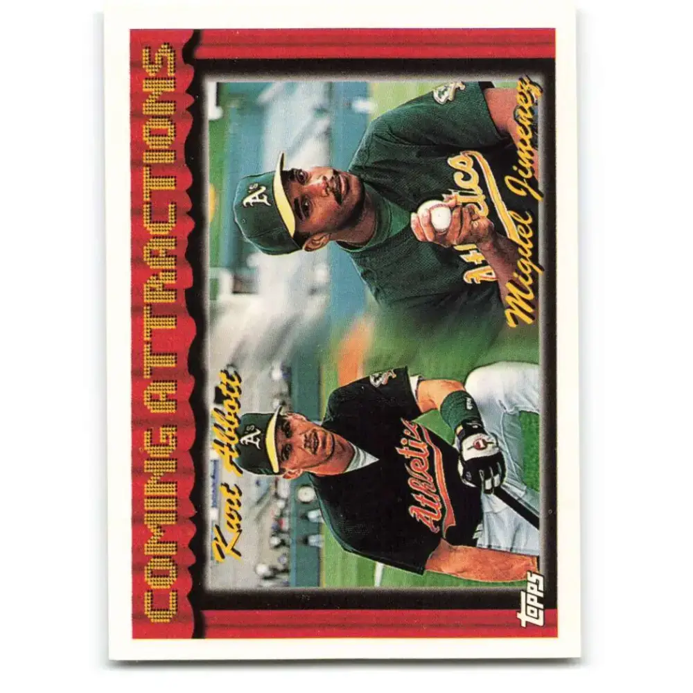 1994 Topps #773 Kurt Abbott/Miguel Jimenez EX Excellent Oakland Athletics Baseball Card - Baseball Card Single