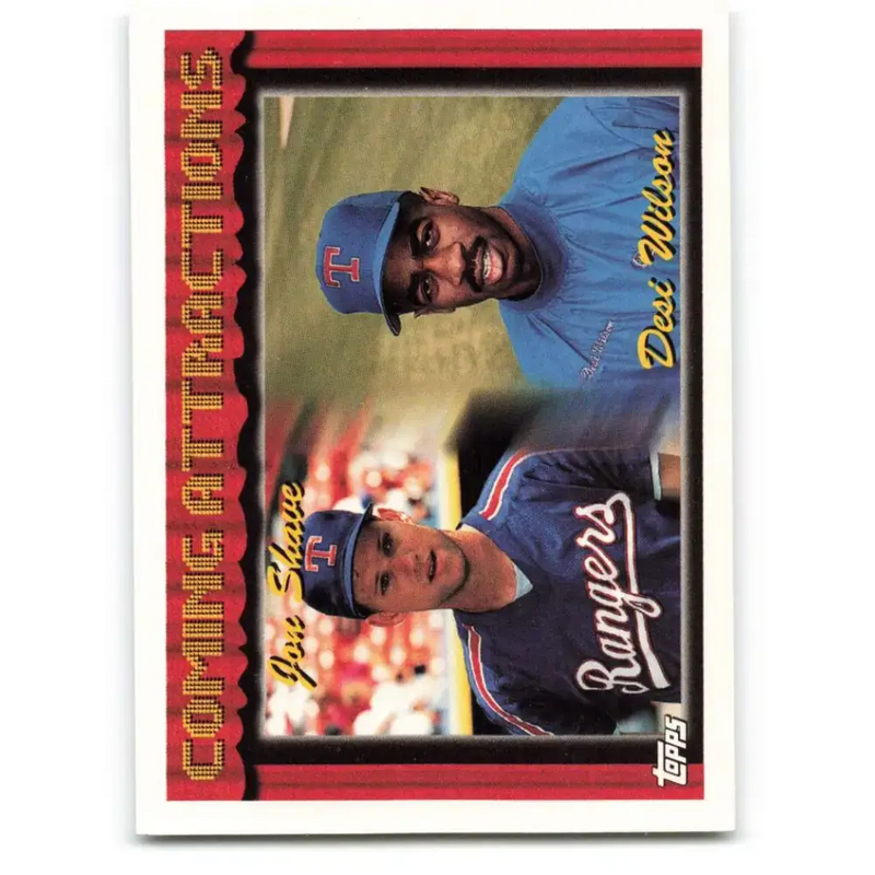 1994 Topps #775 Jon Shave/Desi Wilson EX Excellent Texas Rangers Baseball Card - Baseball Card Single