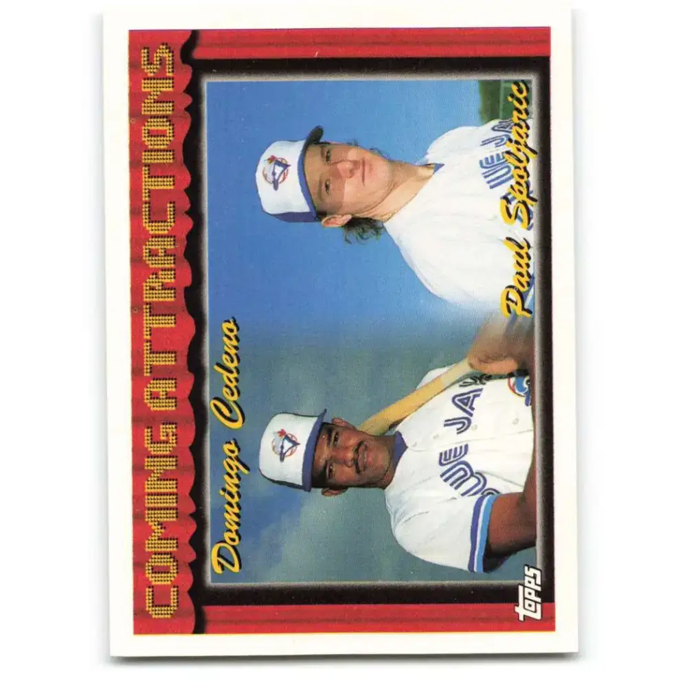 1994 Topps #776 Domingo Cedeno/Paul Spoljaric EX Excellent Toronto Blue Jays Baseball Card - Baseball Card Single