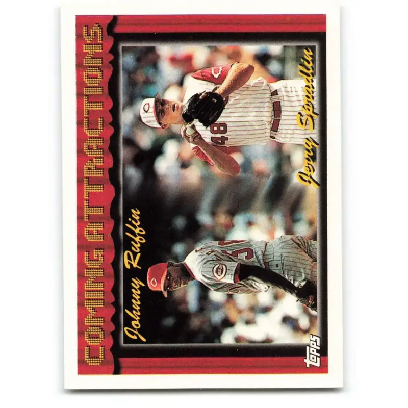 1994 Topps #779 Johnny Ruffin/Jerry Spradlin EX Excellent RC Rookie Cincinnati Reds Baseball Card - Baseball Card Single
