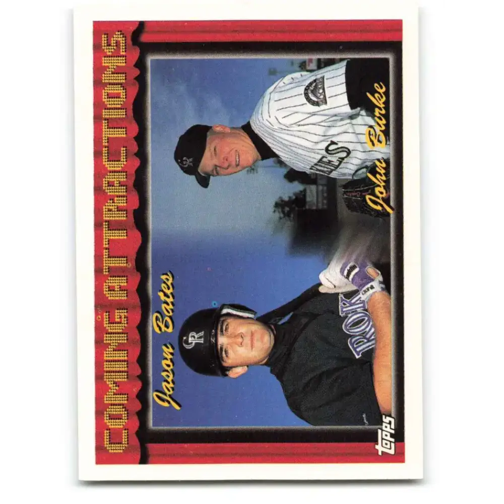 1994 Topps #780 Jason Bates/John Burke EX Excellent Colorado Rockies Baseball Card - Baseball Card Single