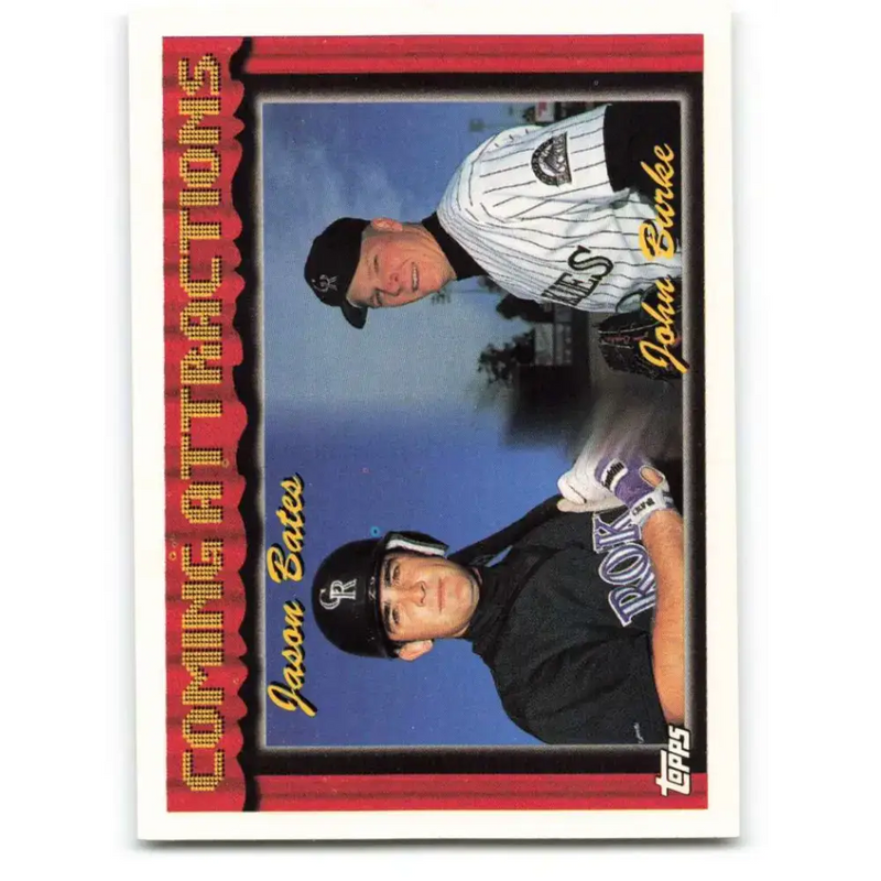 1994 Topps #780 Jason Bates/John Burke EX Excellent Colorado Rockies Baseball Card - Baseball Card Single
