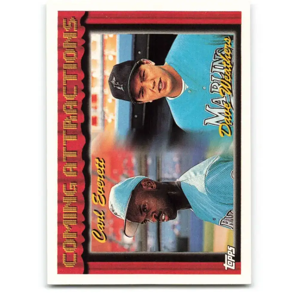 1994 Topps #781 Carl Everett/Dave Weathers EX Excellent Florida Marlins Baseball Card - Baseball Card Single