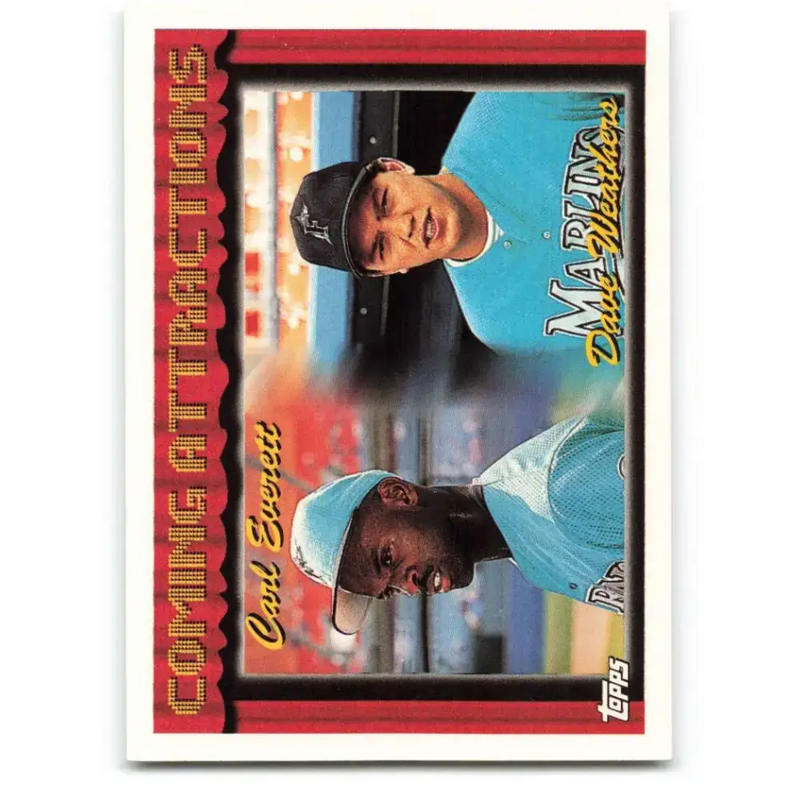 1994 Topps #781 Carl Everett/Dave Weathers EX Excellent Florida Marlins Baseball Card - Baseball Card Single