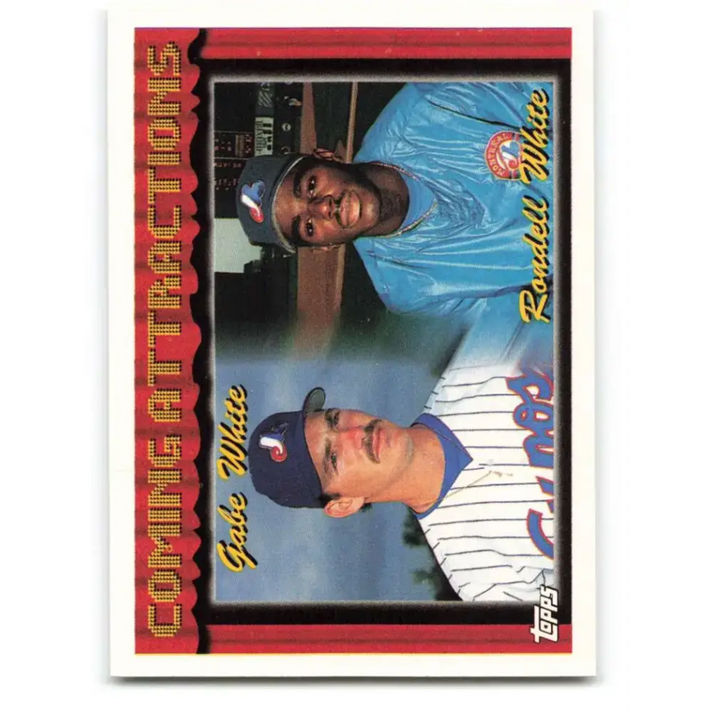 1994 Topps #784 Gabe White/Rondell White EX Excellent Montreal Expos Baseball Card - Baseball Card Single