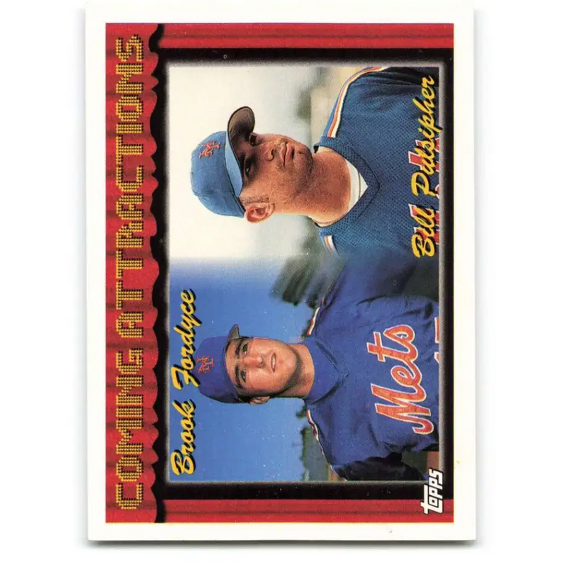 1994 Topps #785 Brook Fordyce/Bill Pulsipher EX Excellent New York Mets Baseball Card - Baseball Card Single