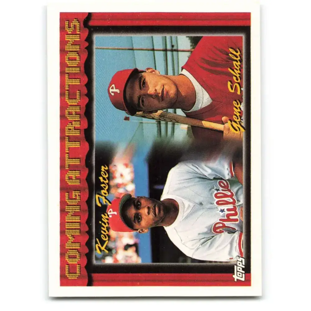 1994 Topps #786 Kevin Foster/Gene Schall EX Excellent RC Rookie Philadelphia Phillies Baseball Card