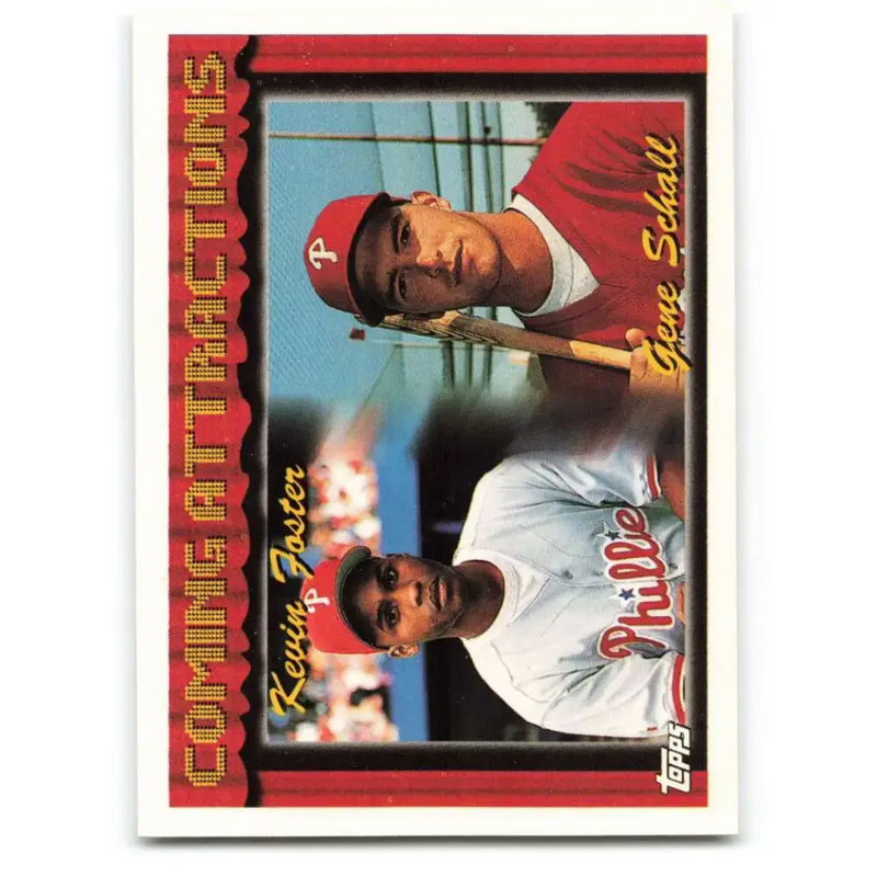 1994 Topps #786 Kevin Foster/Gene Schall EX Excellent RC Rookie Philadelphia Phillies Baseball Card