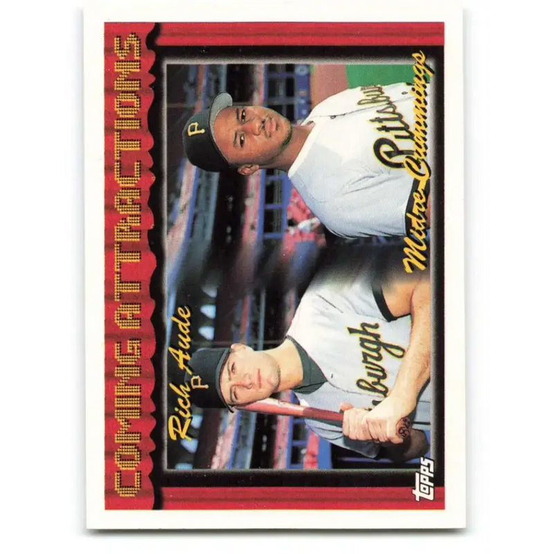 1994 Topps #787 Rich Aude/Midre Cummings EX Excellent RC Rookie Pittsburgh Pirates Baseball Card