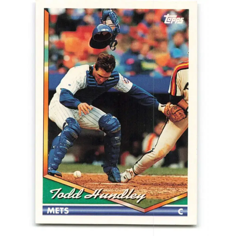 1994 Topps #8 Todd Hundley EX Excellent New York Mets Baseball Card - Baseball Card Single