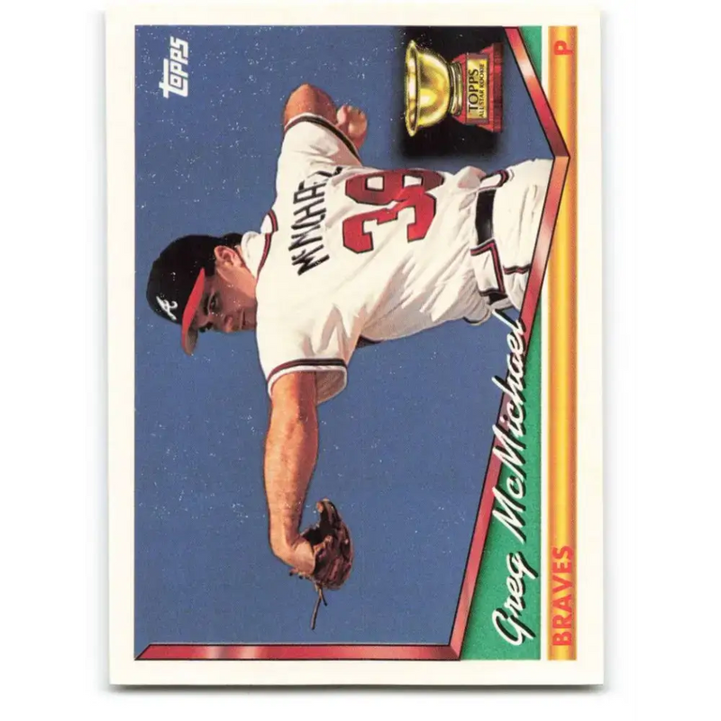 1994 Topps #81 Greg McMichael EX Excellent Atlanta Braves Baseball Card - Baseball Card Single