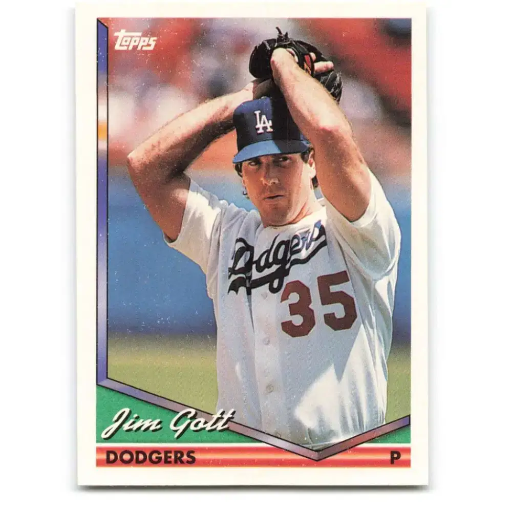 1994 Topps #87 Jim Gott EX Excellent Los Angeles Dodgers Baseball Card - Baseball Card Single