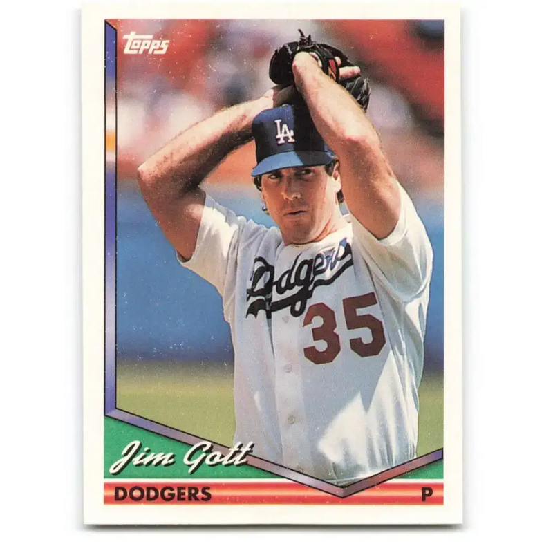 1994 Topps #87 Jim Gott EX Excellent Los Angeles Dodgers Baseball Card - Baseball Card Single
