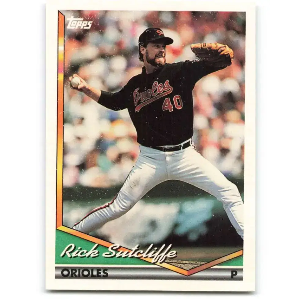 1994 Topps #91 Rick Sutcliffe EX Excellent Baltimore Orioles Baseball Card - Baseball Card Single