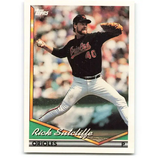 1994 Topps #91 Rick Sutcliffe EX Excellent Baltimore Orioles Baseball Card - Baseball Card Single