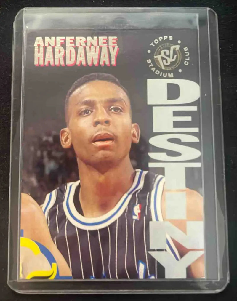 Stadium Club Anfernee Hardaway basketball card in protective sleeve from 1994 Topps Dynasty
