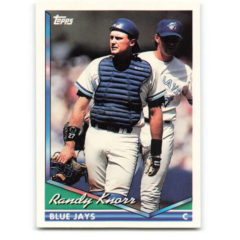 1994 Topps #96 Randy Knorr EX Excellent Toronto Blue Jays Baseball Card - Baseball Card Single