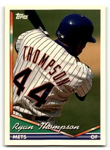 Original gloss baseball card of Ryan Thompson of the Mets, 1994 Topps #98 Ryan Thompson NrMt