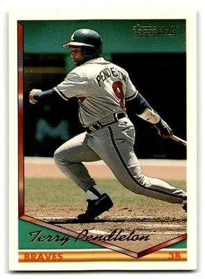 1994 Topps Baseball Terry Pendleton Gold #735 Atlanta Braves - Baseball Card Single
