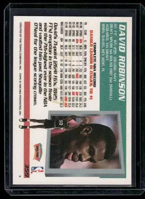 1994 Topps David Robinson #359 Basketball - Basketball Card Single
