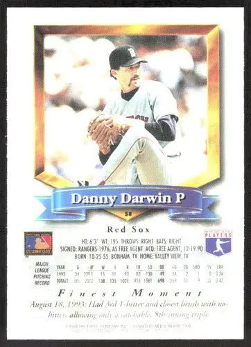 1994 Topps Finest #58 Danny Darwin NM Near Mint Red Sox ID:82837 - Baseball Card Single