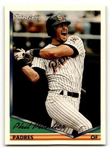 Original gloss Phil Plantier San Diego Padres baseball card in 1994 Topps Gold