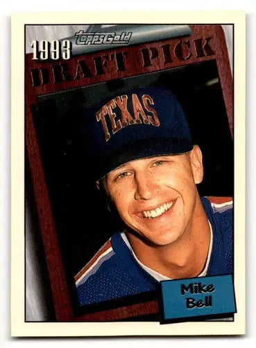 Mike Bell Texas Rangers 1994 Topps Gold baseball card in excellent condition
