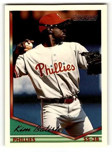 1994 Topps Gold Kim Batiste Philadelphia Phillies baseball card with original gloss