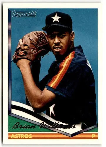 Original gloss 1994 Topps Gold Brian Williams baseball card featuring Astros ID 41519
