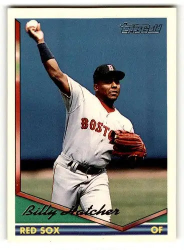 Original gloss Billy Hatcher Boston baseball card from 1994 Topps Gold Hatcher Boston Red
