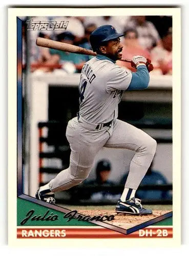 1994 Topps Gold Julio Franco Texas Rangers baseball card, Franco Texas Rangers collectible