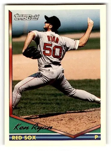 Original gloss Ken Ryan Boston baseball card from 1994 Topps Gold series