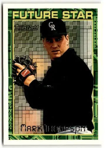 Original gloss Baseball card featuring Mark Thompson from 1994 Topps Gold Simply Sandoval Rockies ID 41521