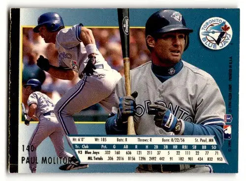 1994 Ultra #140 Paul Molitor Toronto Blue Jays Baseball Cards NM Nea ID:62763 - Baseball Card Single