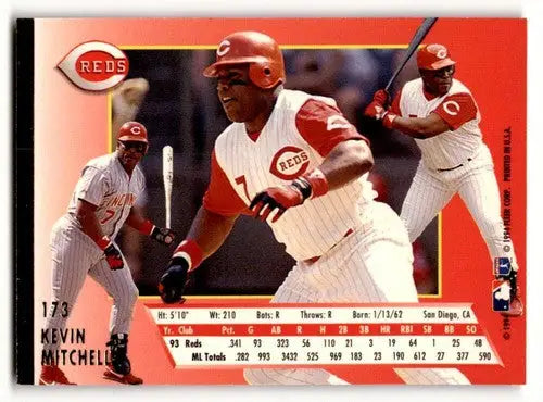 1994 Ultra #173 Kevin Mitchell Cincinnati Reds Baseball Cards EX/NM ID:59629 - Baseball Card Single