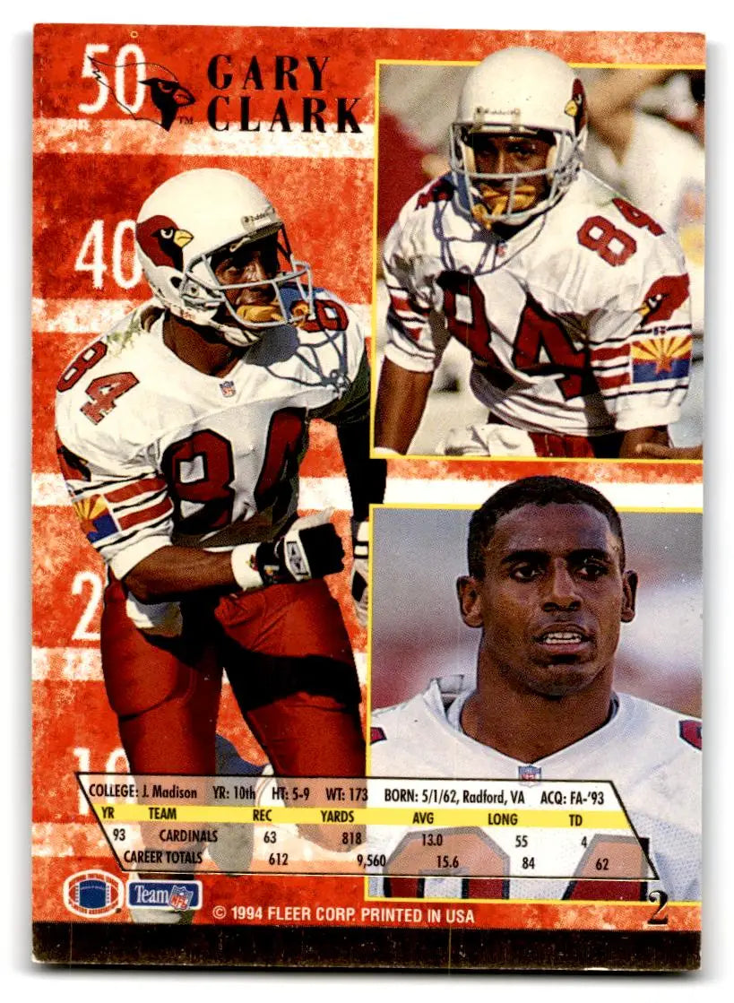 1994 Ultra #2 Gary Clark - Football Card Single