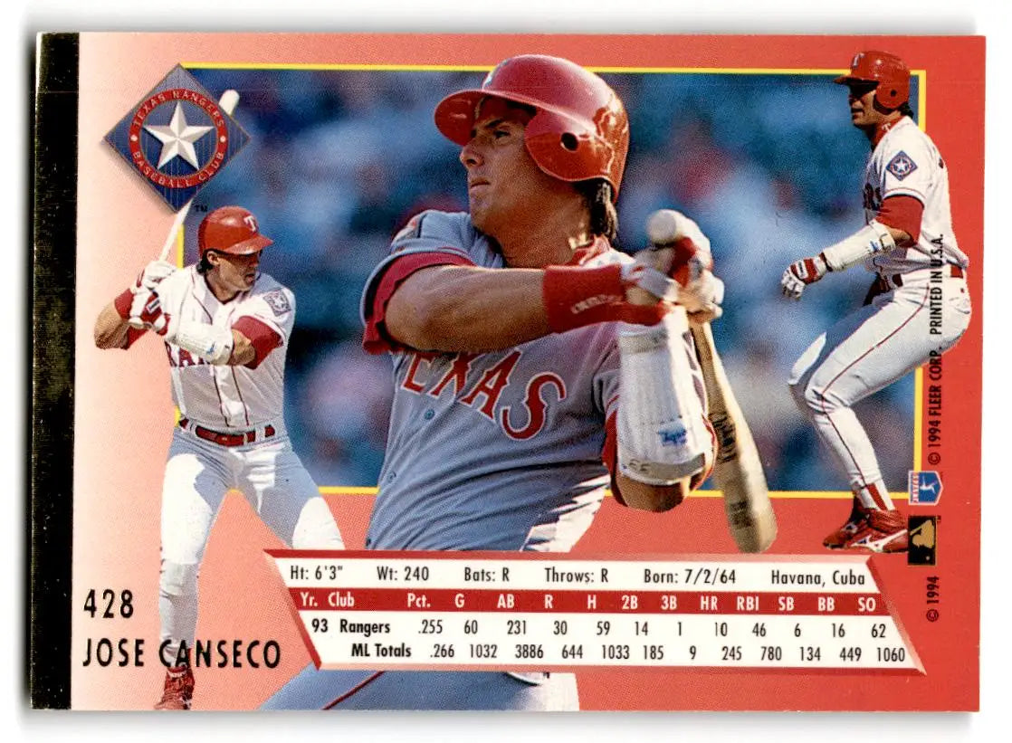1994 Ultra #428 Jose Canseco - Baseball Card Single