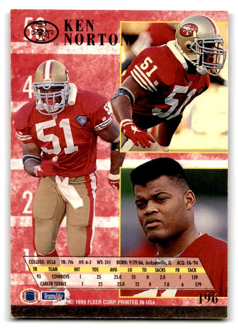 1994 Ultra #496 Ken Norton - Football Card Single