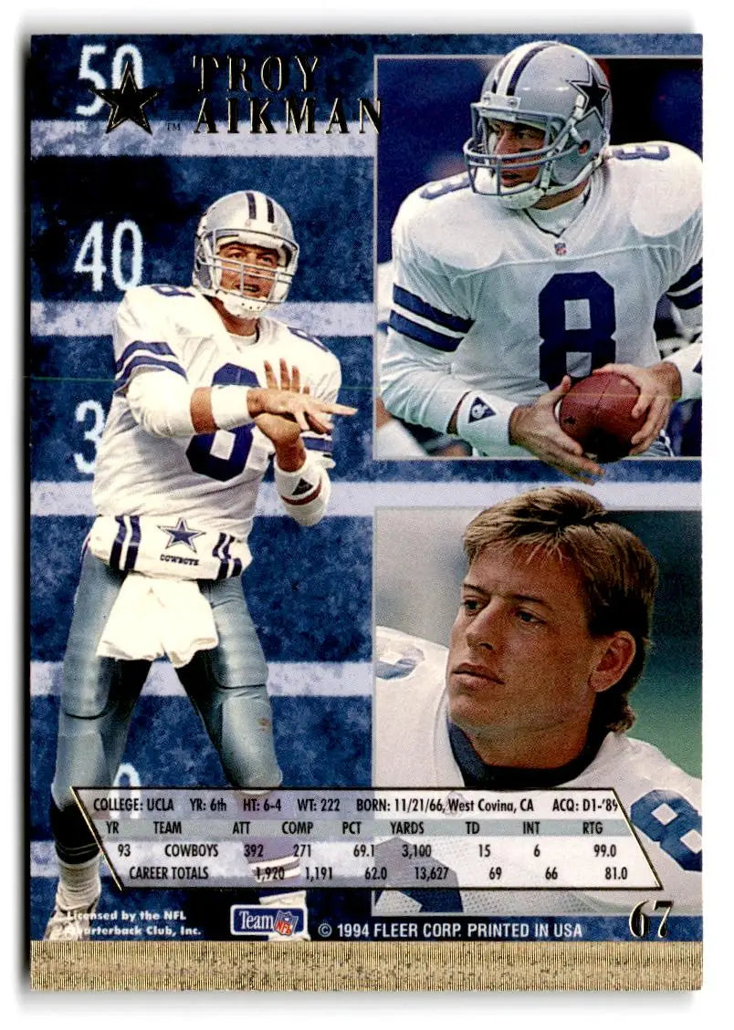 1994 Ultra #67 Troy Aikman - Football Card Single