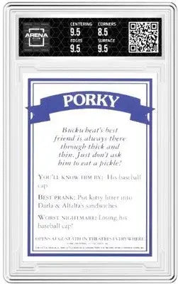 Graded collectible rascals promos Porky card from 1994 Universal NNO Arena Club