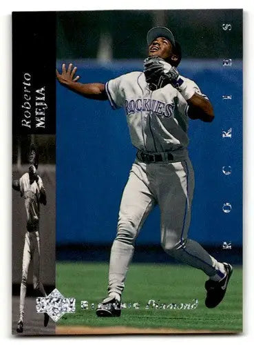 Original gloss Roberto Mejia Colorado Rockies baseball card from 1994 Upper Deck Series
