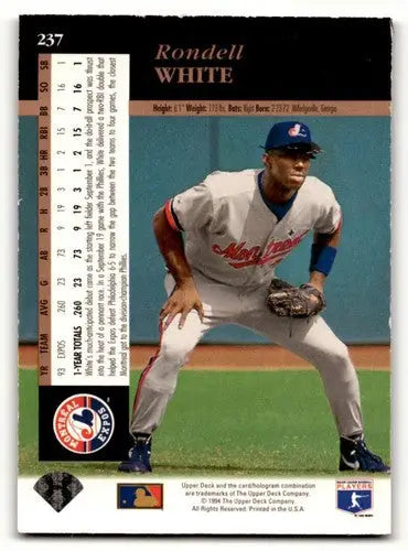 1994 Upper Deck #237 Rondell White Montreal Expos Baseball Cards EX/ ID:61898 - Baseball Card Single