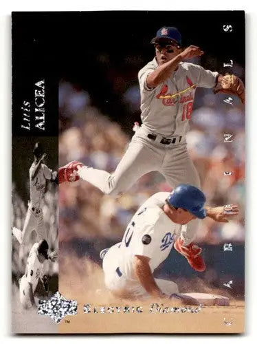 Original gloss 1994 Upper Deck Luis Alicea Cardinals baseball card featuring St. Louis Cardinals