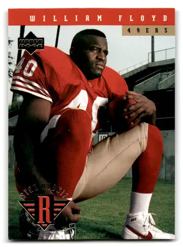 Original gloss 1994 Upper Deck William Floyd rookie football card featuring 49ers