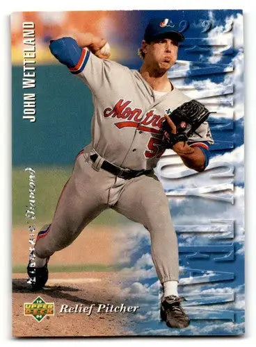 Original gloss baseball card showing John Wetteland Montreal Expos 1994 Upper Deck