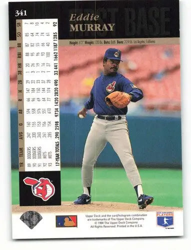 1994 Upper Deck #341 Eddie Murray NM Near Mint Indians ID:32214 - Baseball Card Single