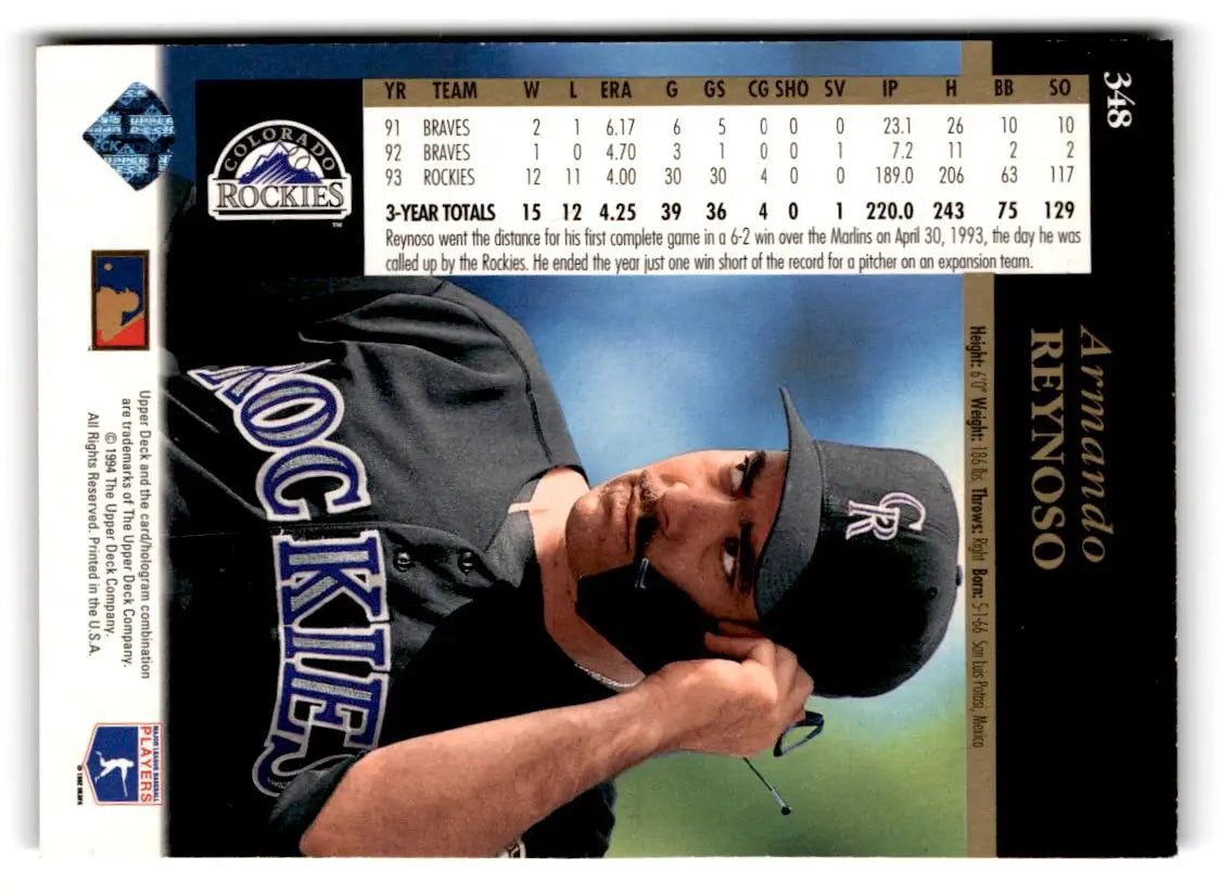 1994 Upper Deck #348 Armando Reynoso Electric Diamond - Baseball Card Single